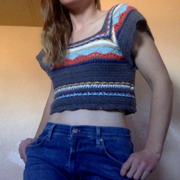 Crochet Crop Top - Women's Size Small, fits small to medium - Picture 13 of 13